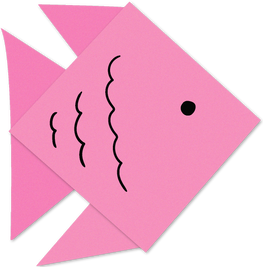 Pink Origami Fish