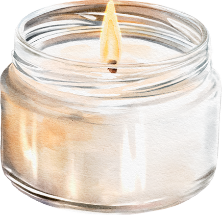 Watercolor candle