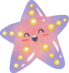 Watercolor Cute Starfish