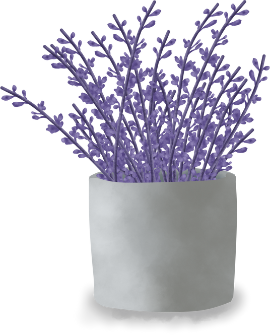 Purple Potted Plant